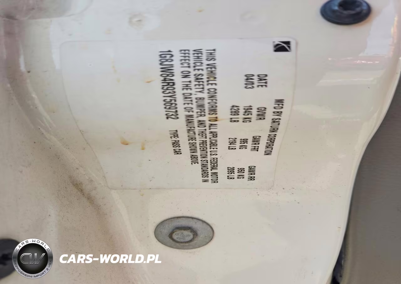 2003 Saturn Lw300 VIN:1G8JW84R93Y569732 - 12