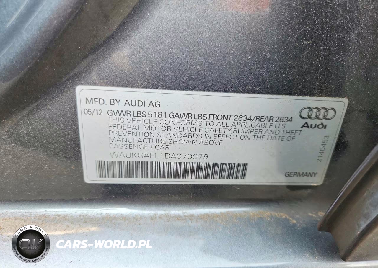 2013 Audi S4 Prestige VIN:WAUKGAFL1DA070079 - 12