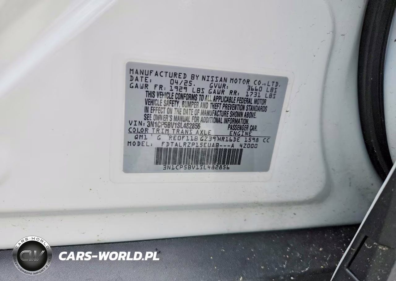 2025 Nissan Kicks Play S VIN:3N1CP5BV1SL482856 - 14