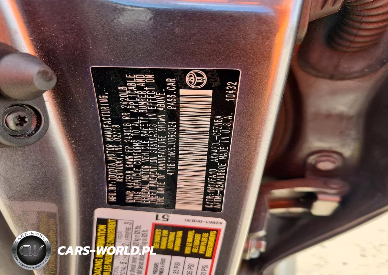 2018 Toyota Camry Le VIN:4T1B11HK5JU082024 - 12