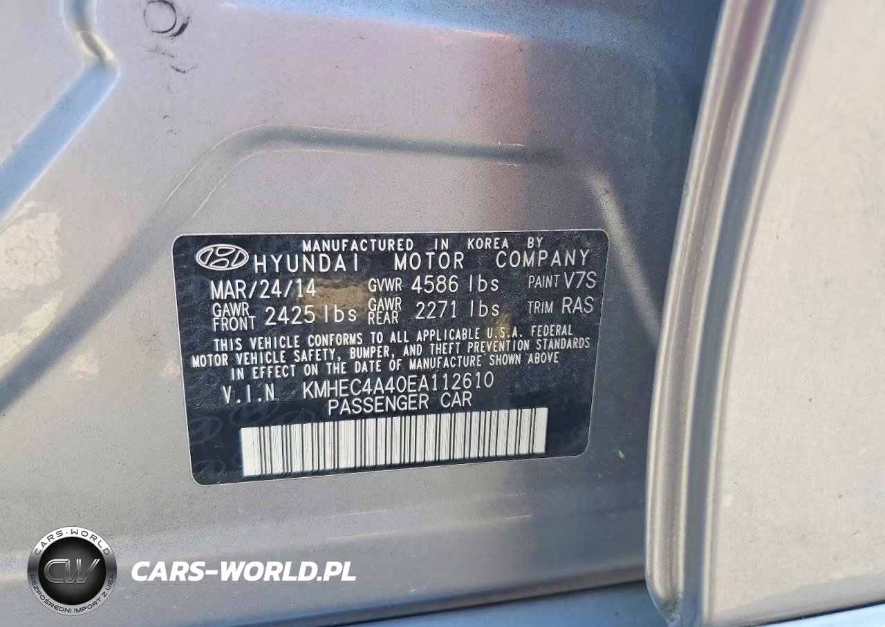 2014 Hyundai Sonata Hybrid VIN:KMHEC4A40EA112610 - 12