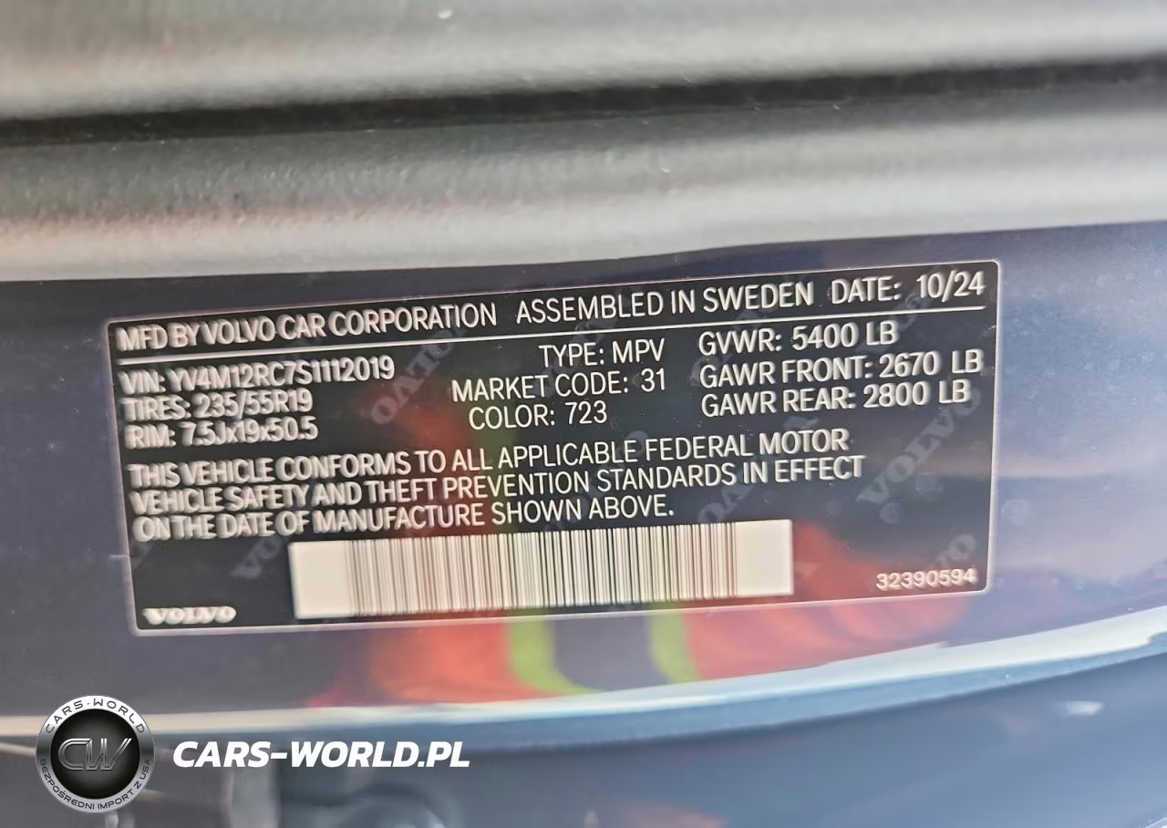 2025 Volvo Xc60 Plus VIN:YV4M12RC7S1112019 - 13