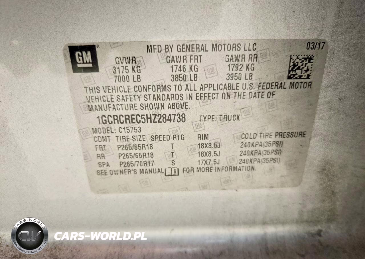 2017 Chevrolet Silverado C1500 Lt VIN:1GCRCREC5HZ284738 - 12
