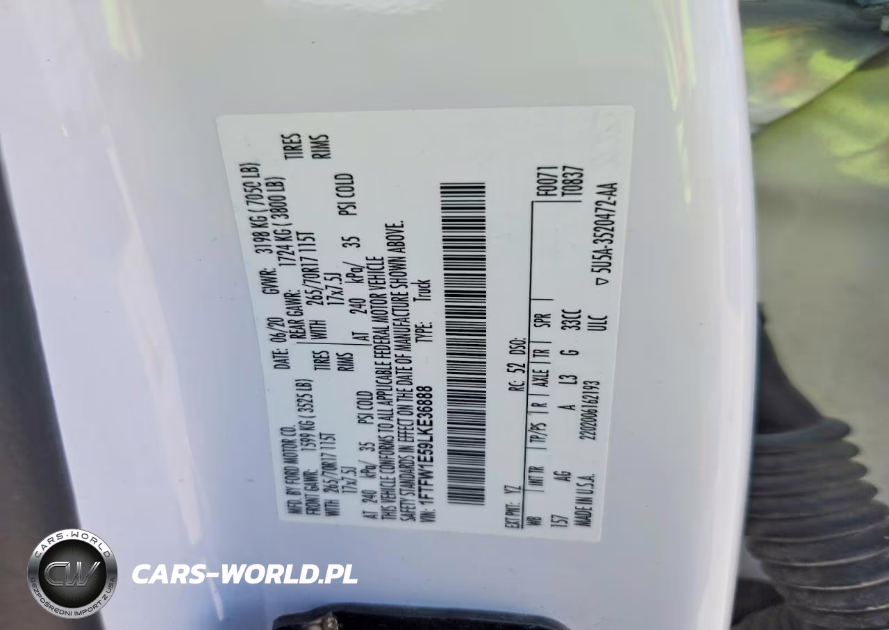 2020 Ford F150 Supercrew VIN:1FTFW1E59LKE36888 - 12