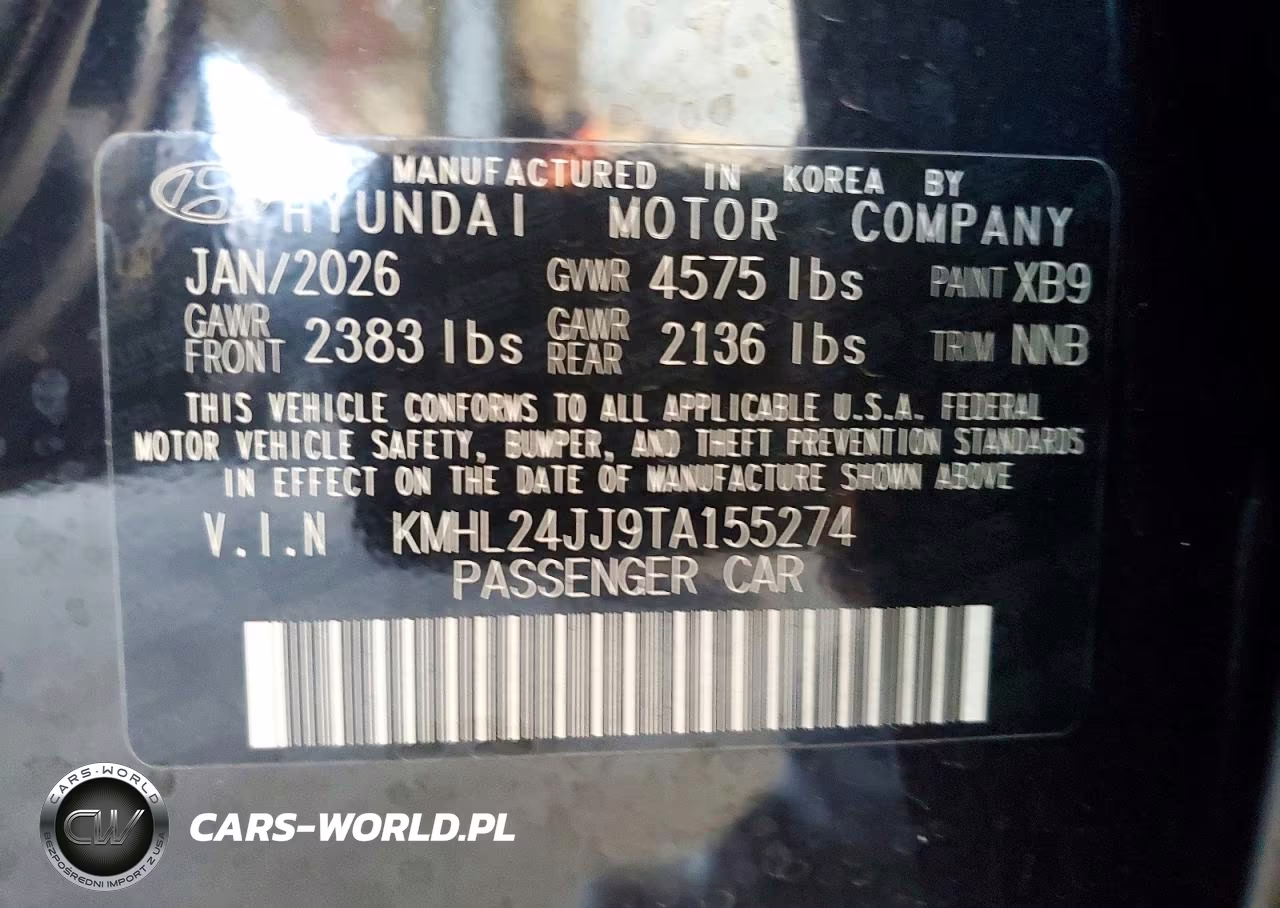 2026 Hyundai Sonata Hybrid Blue VIN:KMHL24JJ9TA155274 - 12