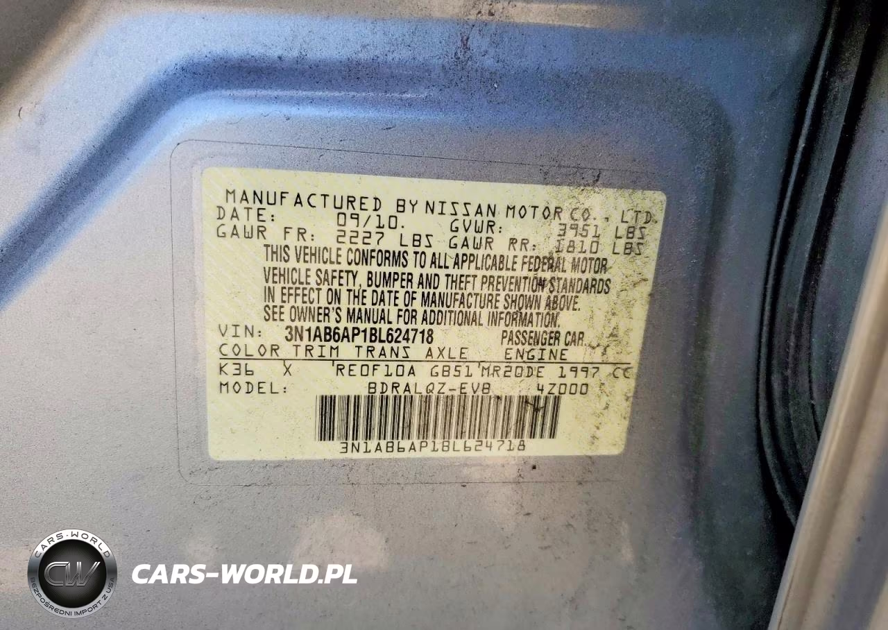 2011 Nissan Sentra 2.0 VIN:3N1AB6AP1BL624718 - 12
