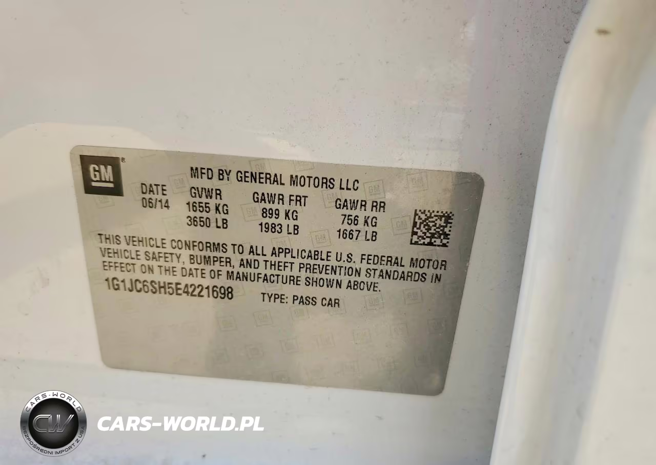 2014 Chevrolet Sonic Lt VIN:1G1JC6SH5E4221698 - 12