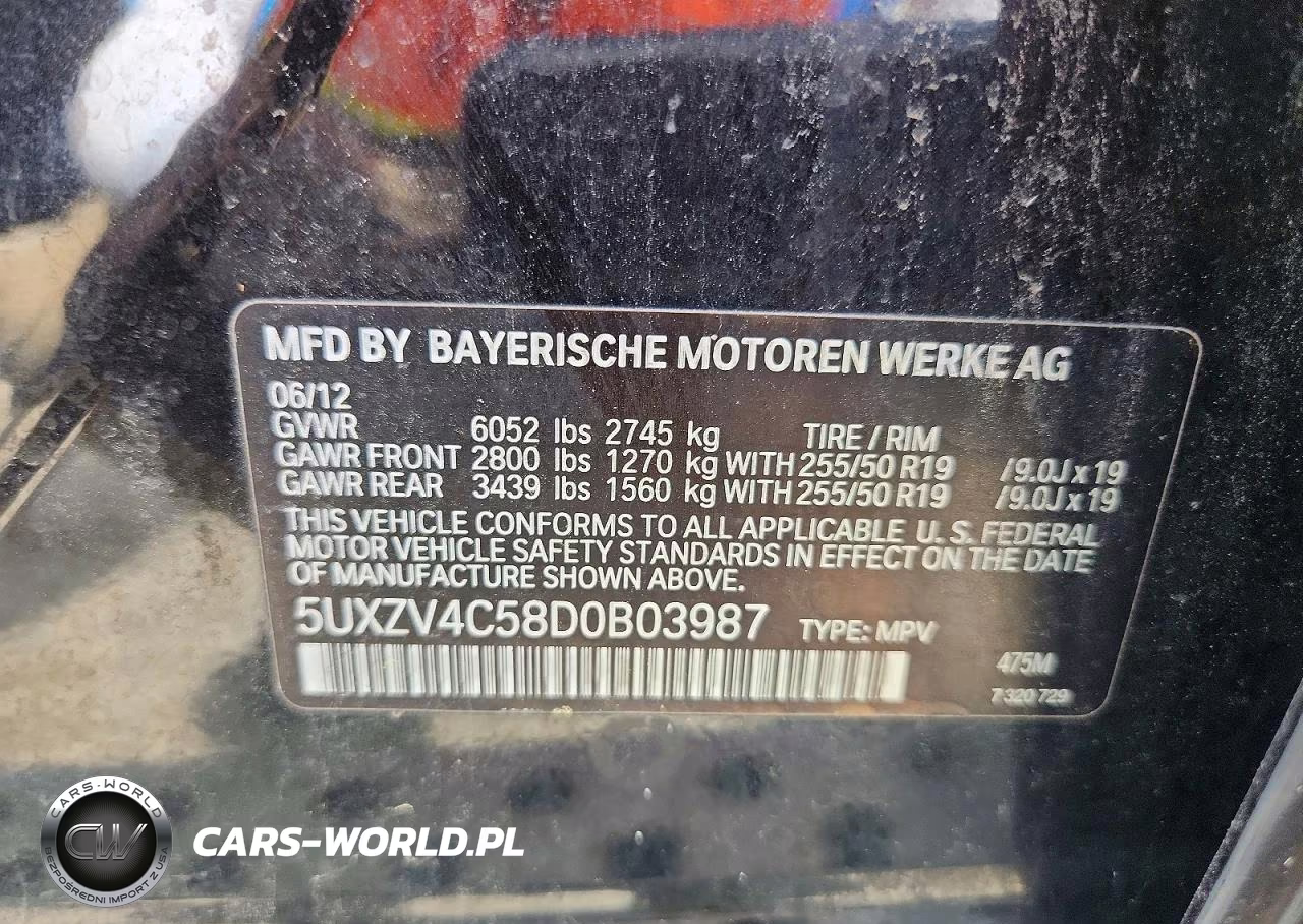 2013 BMW X5 xDrive35I VIN:5UXZV4C58D0B03987 - 13