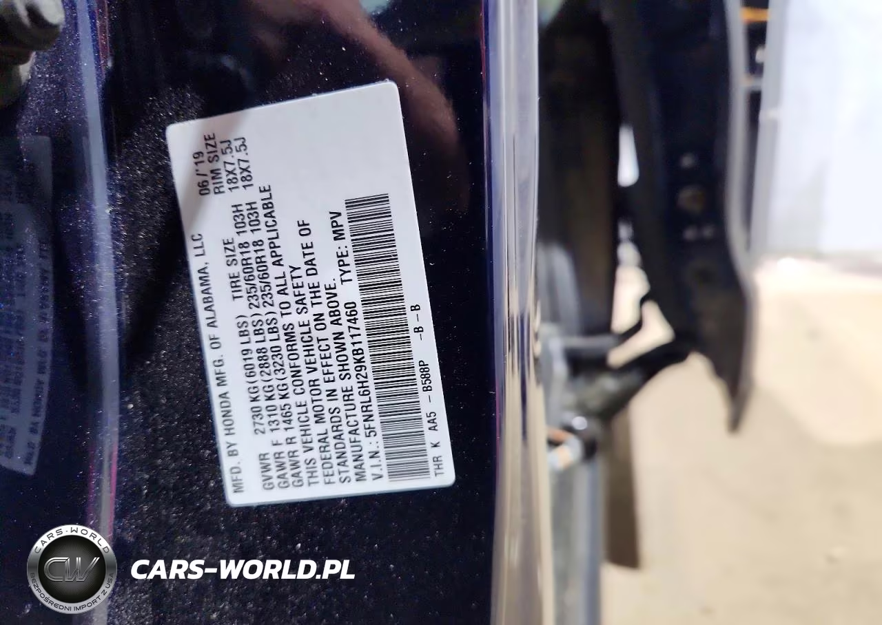 2019 Honda Odyssey Lx VIN:5FNRL6H29KB117460 - 14