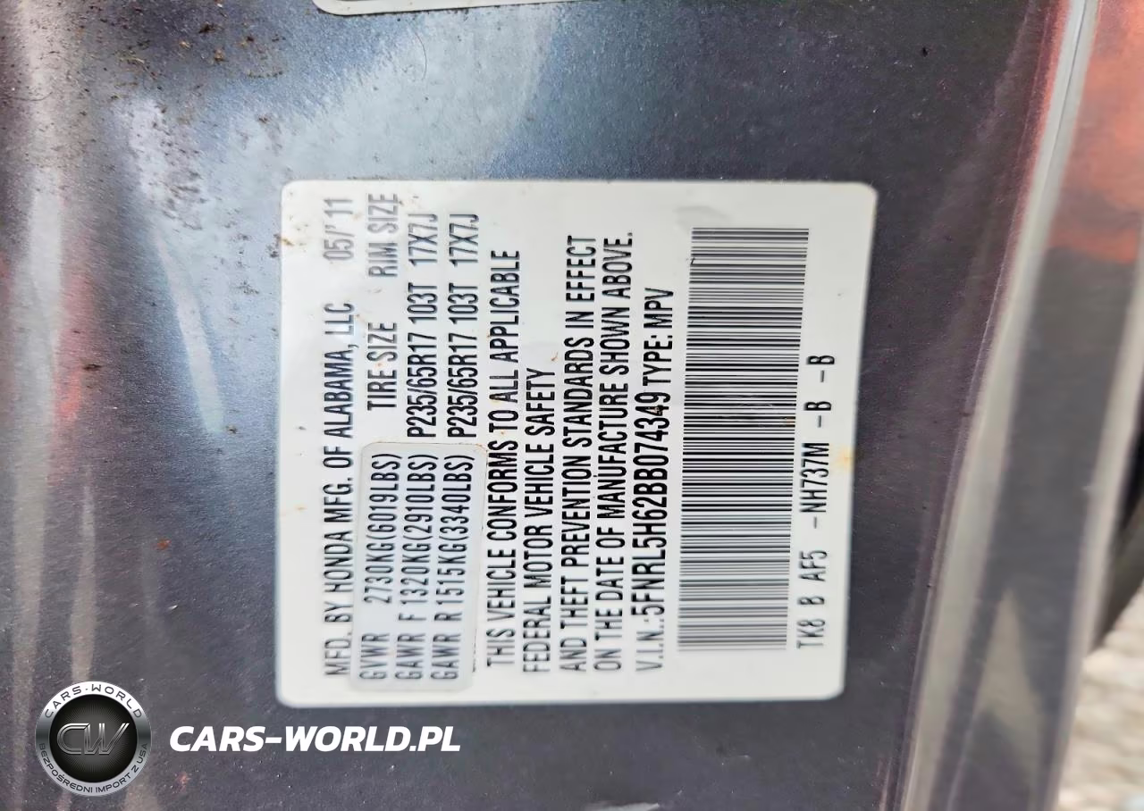 2011 Honda Odyssey Exl VIN:5FNRL5H62BB074349 - 14
