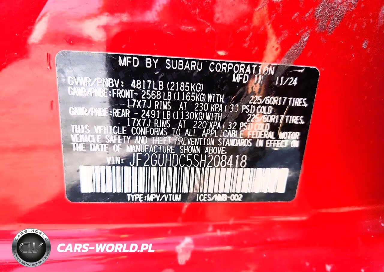 2025 Subaru Crosstrek Premium VIN:JF2GUHDC5SH208418 - 13