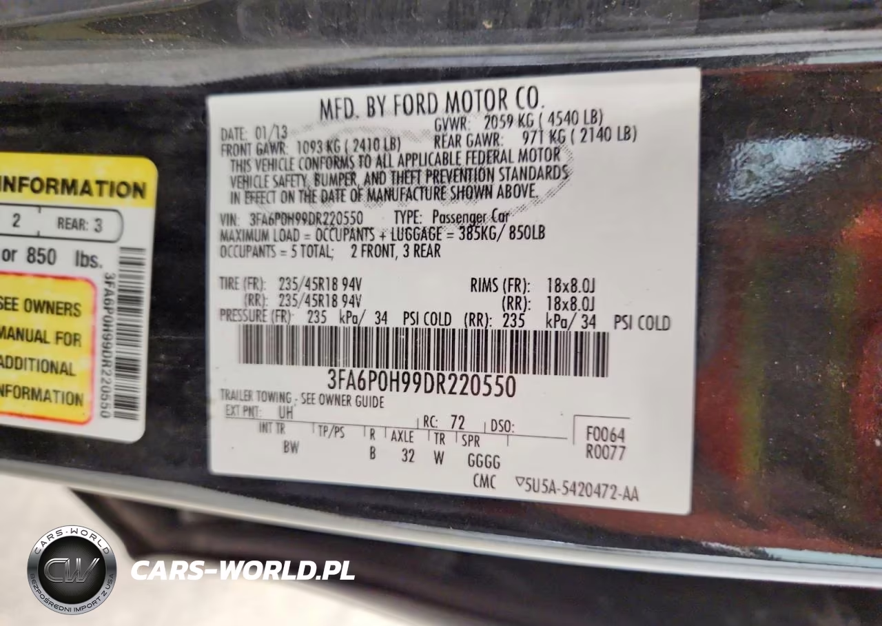 2013 Ford Fusion Se VIN:3FA6P0H99DR220550 - 12