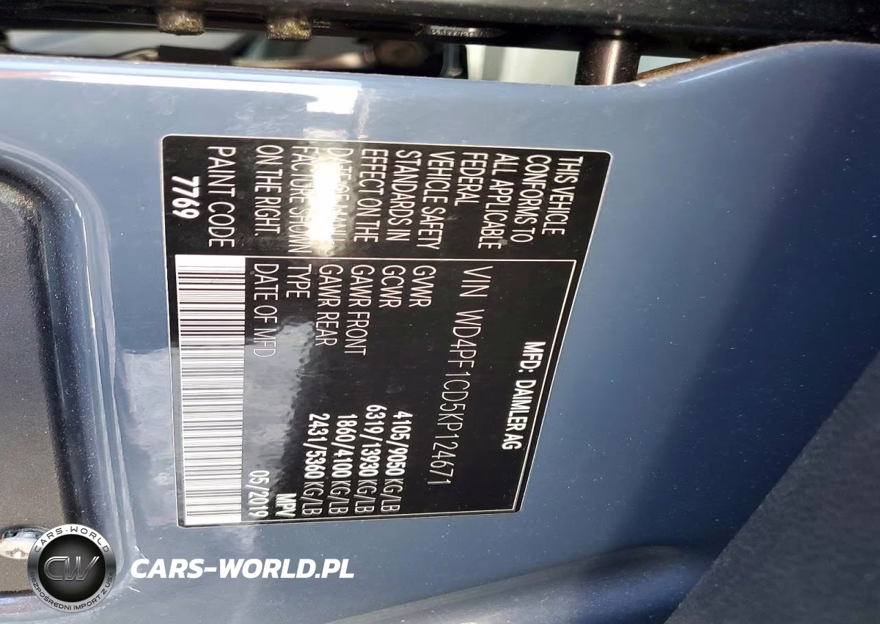 2019 Mercedes-Benz Sprinter 2500-3500 VIN:WD4PF1CD5KP124671 - 13