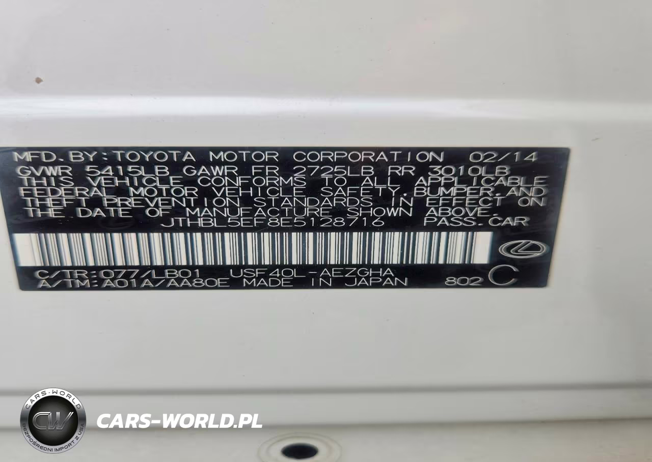 2014 Lexus Ls 460 VIN:JTHBL5EF8E5128716 - 12