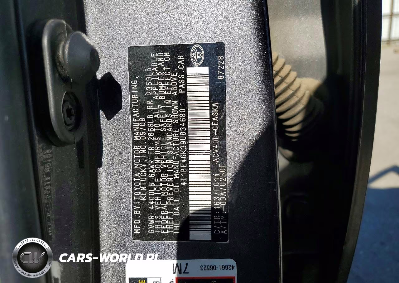 2009 Toyota Camry Se VIN:4T1BE46K39U834680 - 12