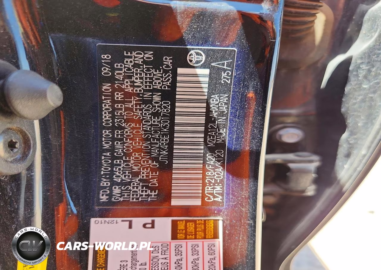 2019 Toyota Corolla Hatchback Se VIN:JTNK4RBE1K3017820 - 12