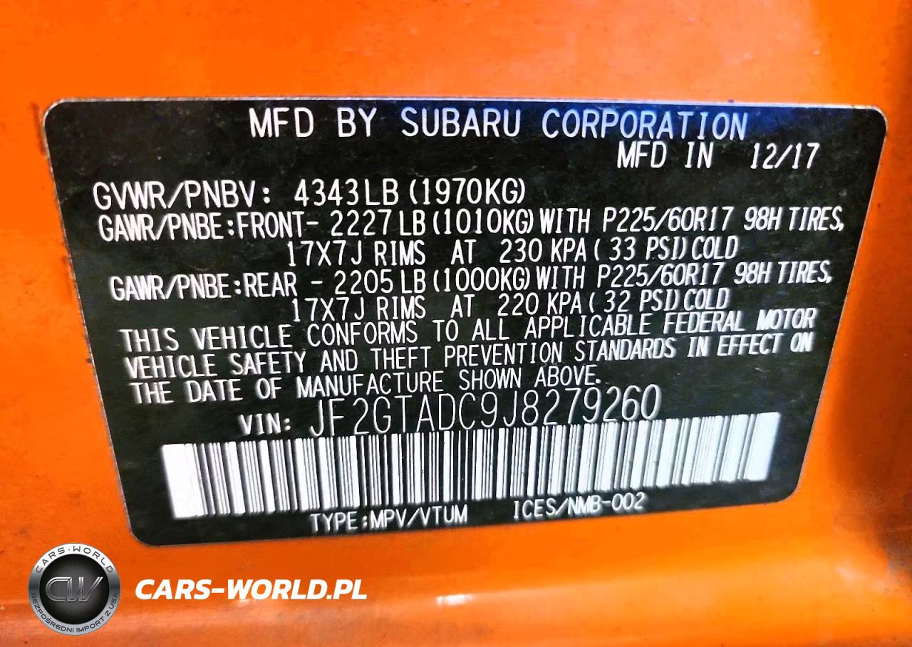 2018 Subaru Crosstrek Premium VIN:JF2GTADC9J8279260 - 14