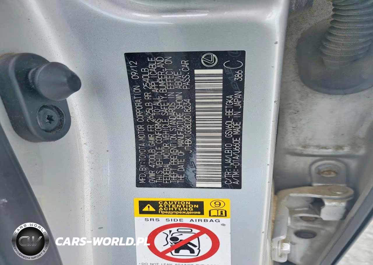 2013 Lexus Es 350 VIN:JTHBK1GG8D2018234 - 12