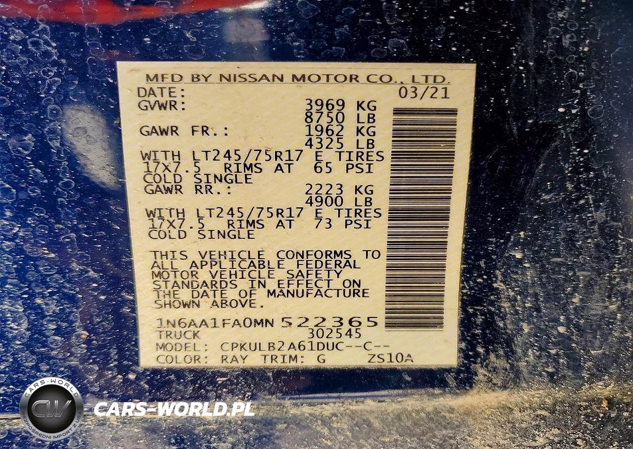 2021 Nissan Titan Xd S VIN:1N6AA1FA0MN522365 - 12