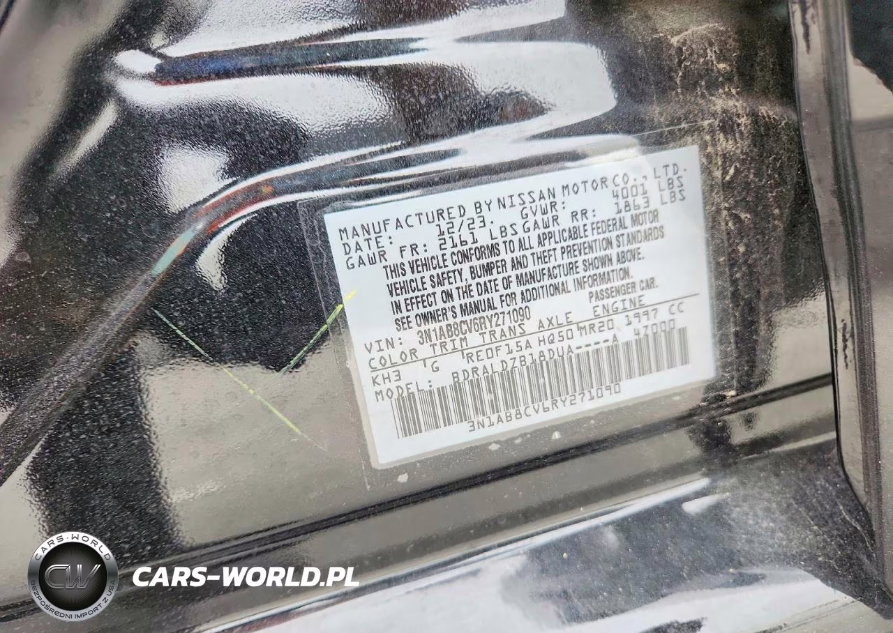 2024 Nissan Sentra Sv VIN:3N1AB8CV6RY271090 - 12