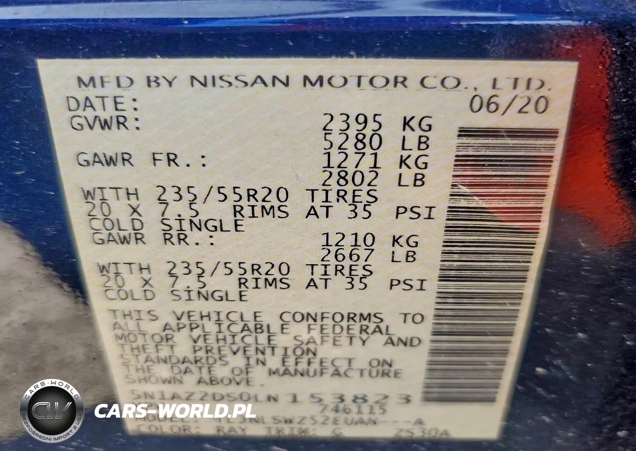 2020 Nissan Murano Platinum VIN:5N1AZ2DS0LN153823 - 14