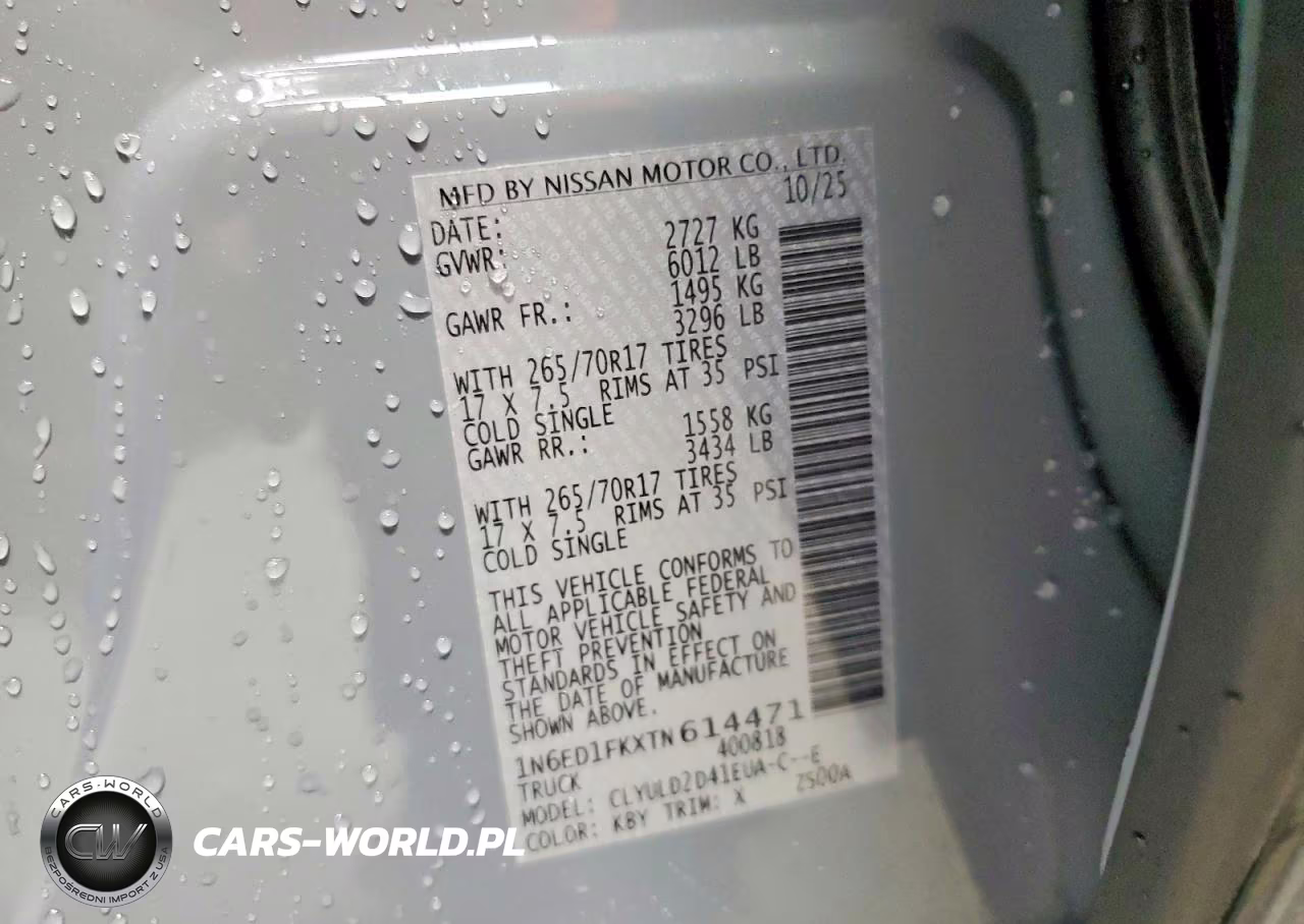 2026 Nissan Frontier Pro-4X VIN:1N6ED1FKXTN614471 - 13