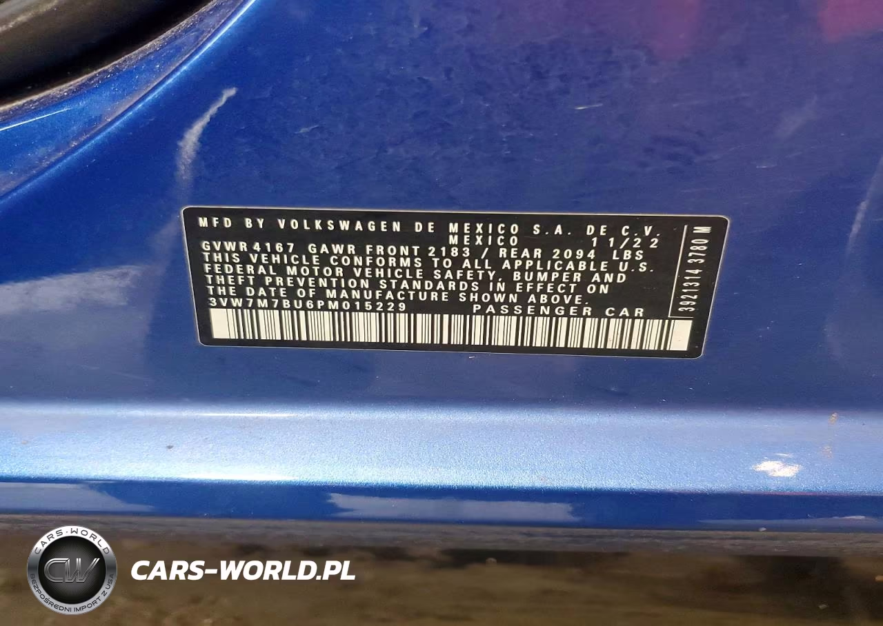 2023 Volkswagen Jetta Se VIN:3VW7M7BU6PM015229 - 12