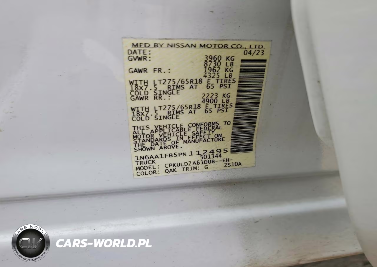 2023 Nissan Titan Xd Pro-4X VIN:1N6AA1FB5PN112495 - 12