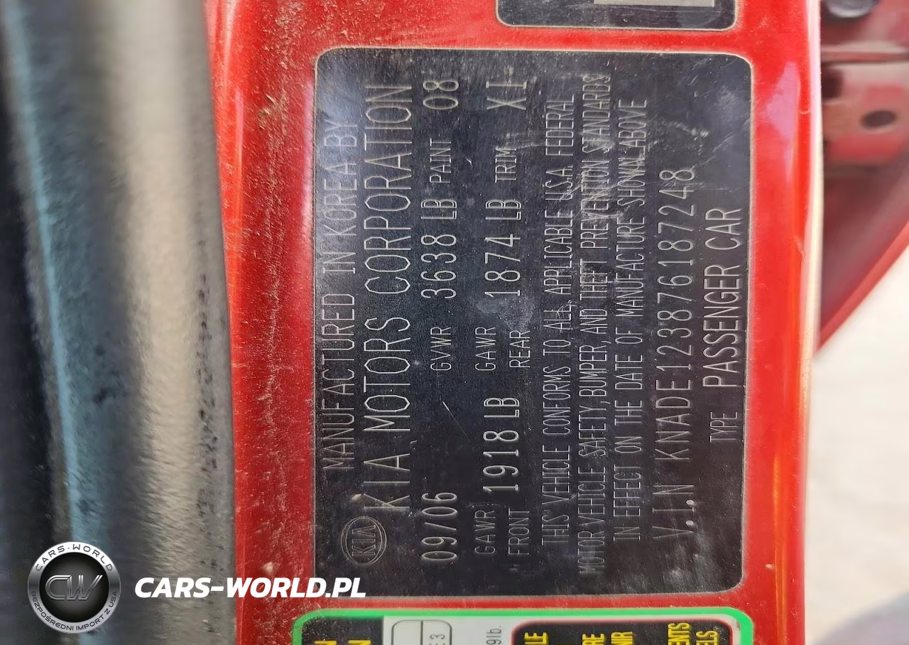 2007 Kia Rio Base VIN:KNADE123876187248 - 12