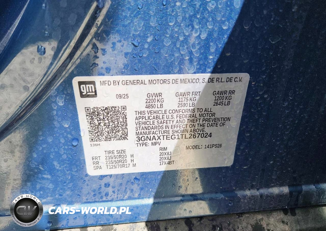 2026 Chevrolet Equinox Rs VIN:3GNAXTEG1TL267024 - 13