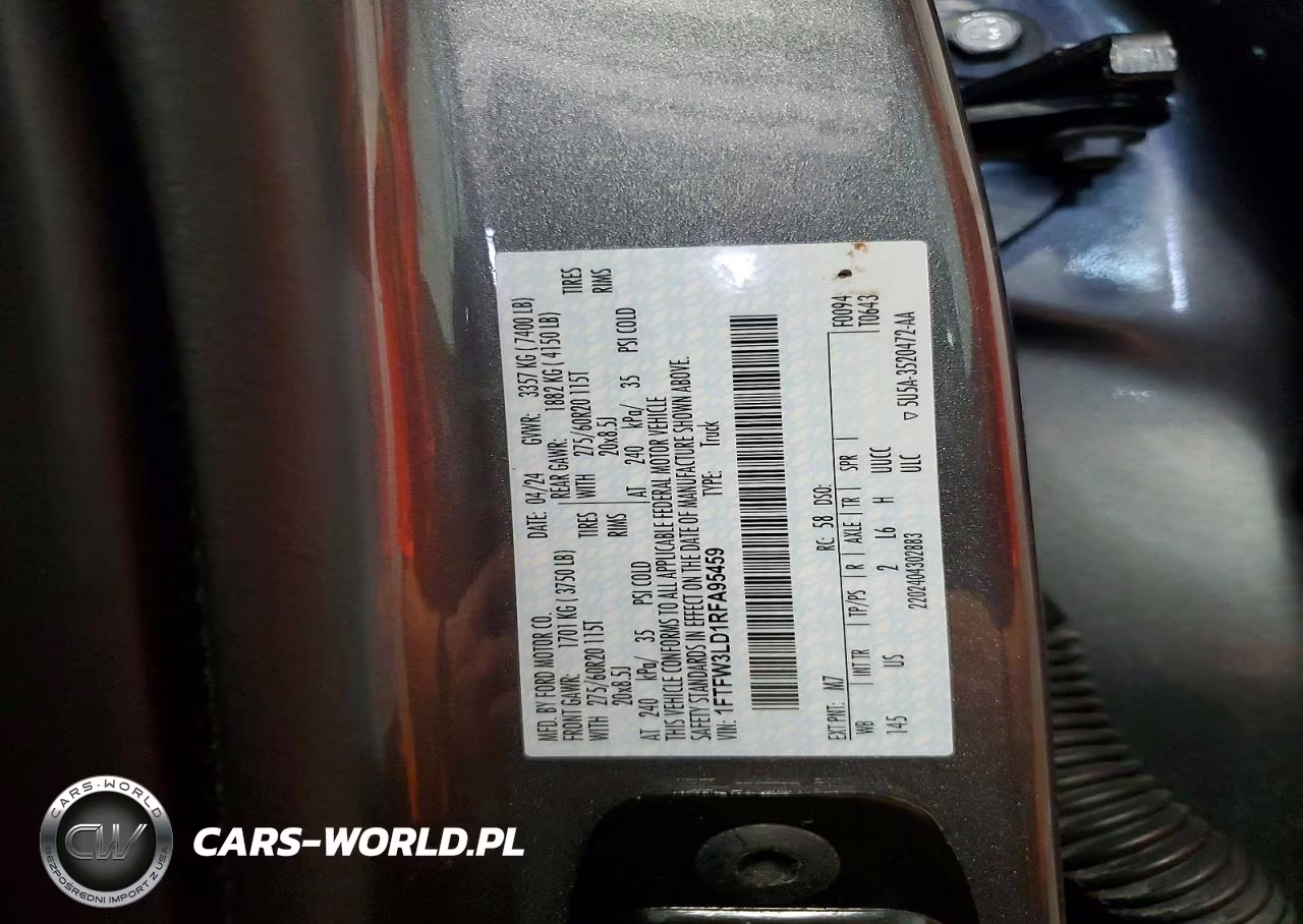 2024 Ford F150 Xlt VIN:1FTFW3LD1RFA95459 - 12