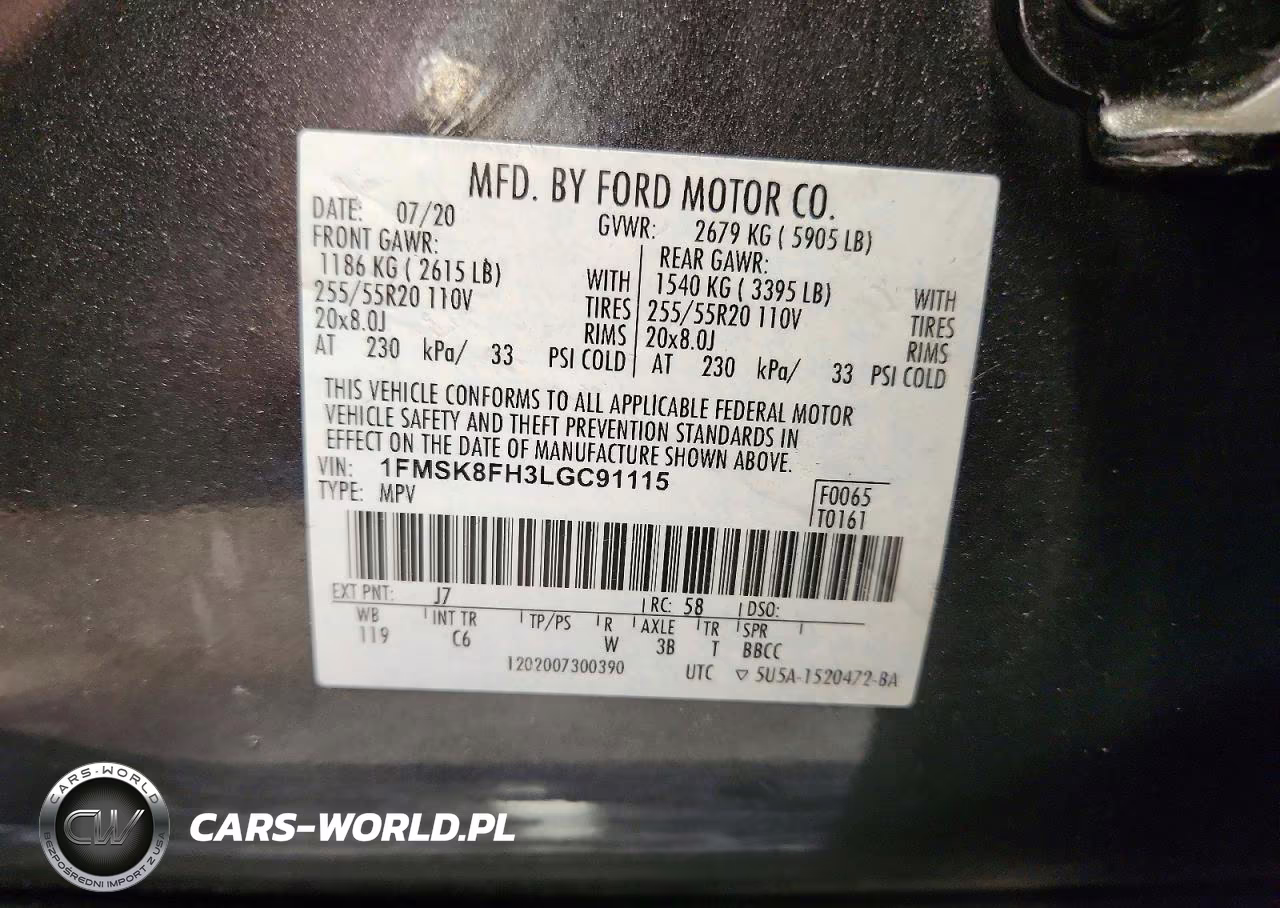 2020 Ford Explorer Limited VIN:1FMSK8FH3LGC91115 - 14