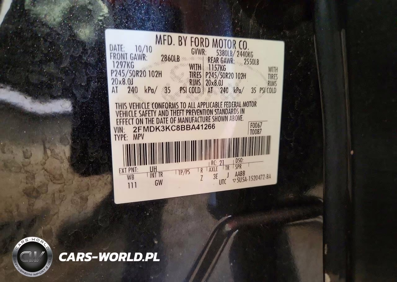 2011 Ford Edge Limited VIN:2FMDK3KC8BBA41266 - 13