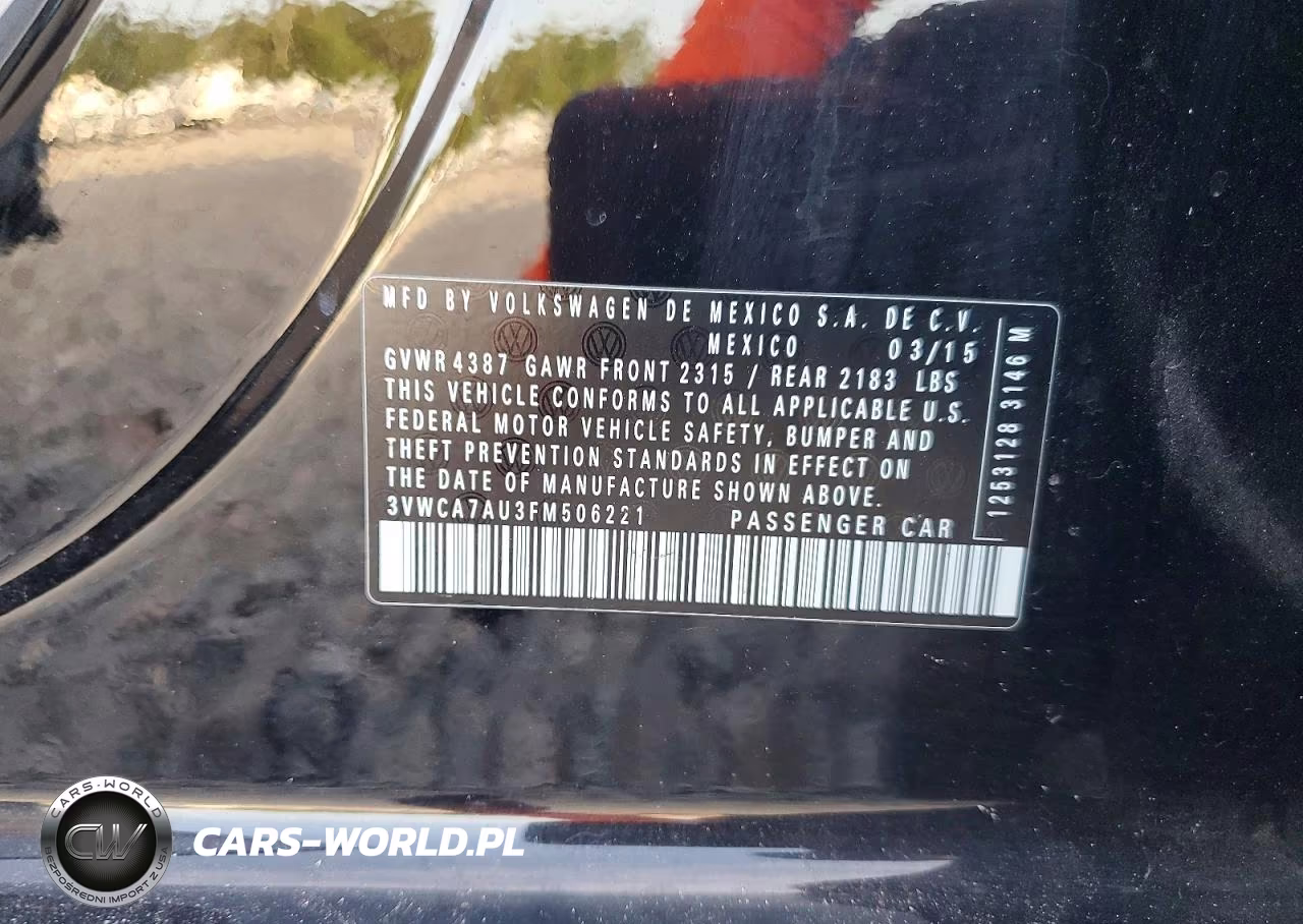 2015 Volkswagen Golf Sportwagen Tdi S VIN:3VWCA7AU3FM506221 - 12