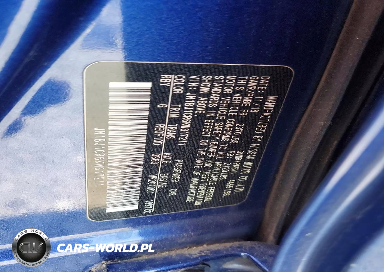 2019 Nissan Rogue Sport S VIN:JN1BJ1CR6KW317211 - 13