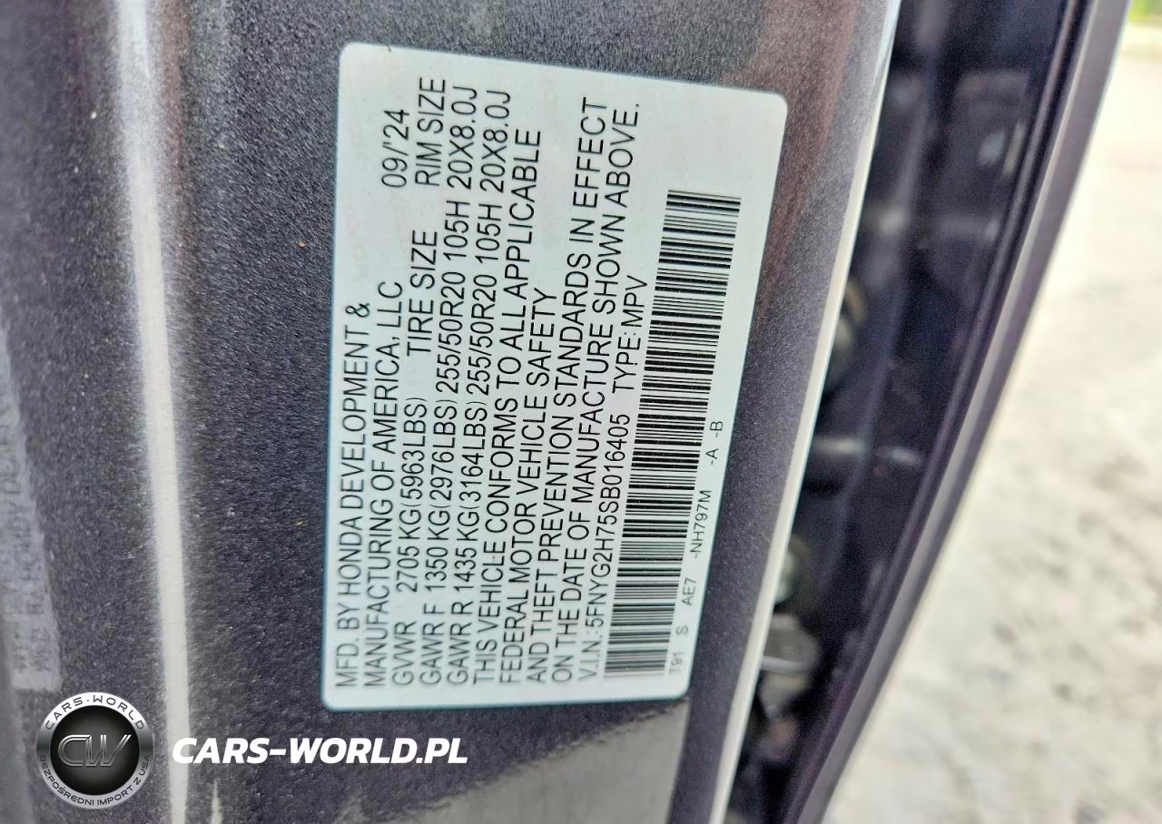 2025 Honda Pilot Touring VIN:5FNYG2H75SB016405 - 13