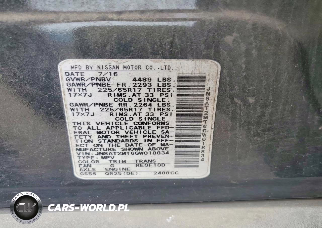2016 Nissan Rogue S VIN:JN8AT2MT6GW018834 - 12