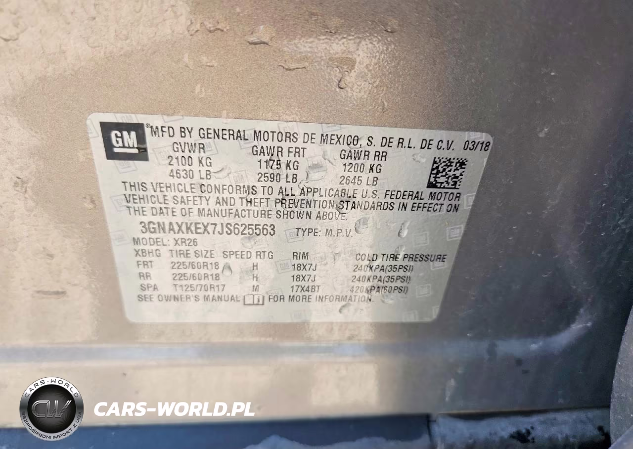 2018 Chevrolet Equinox Lt VIN:3GNAXKEX7JS625563 - 13
