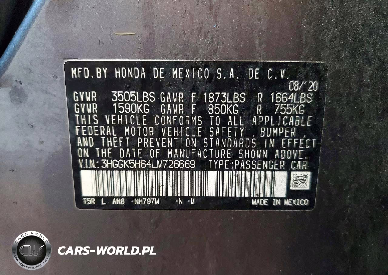 2020 Honda Fit Sport VIN:3HGGK5H64LM726669 - 12