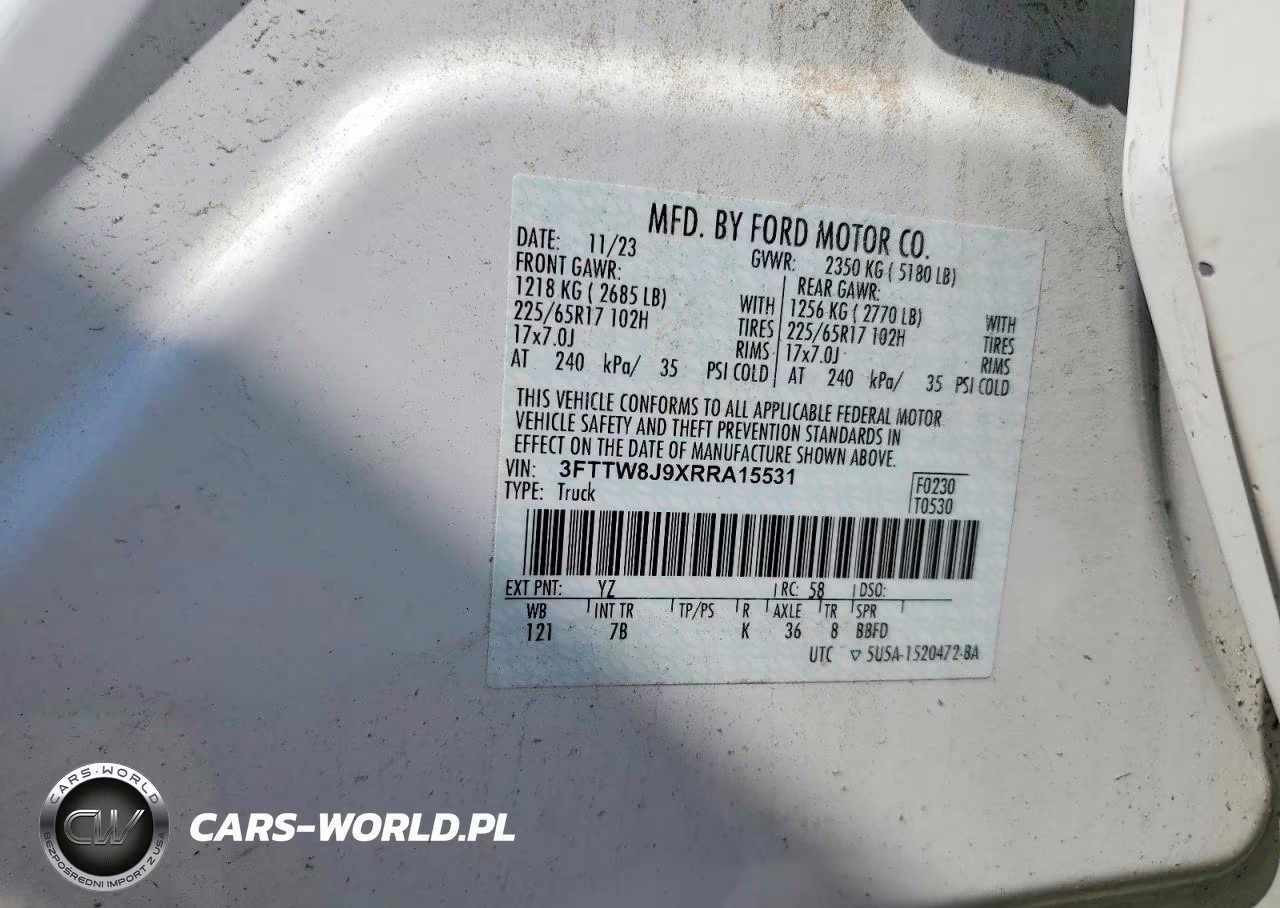 2024 Ford Maverick Xlt VIN:3FTTW8J9XRRA15531 - 12