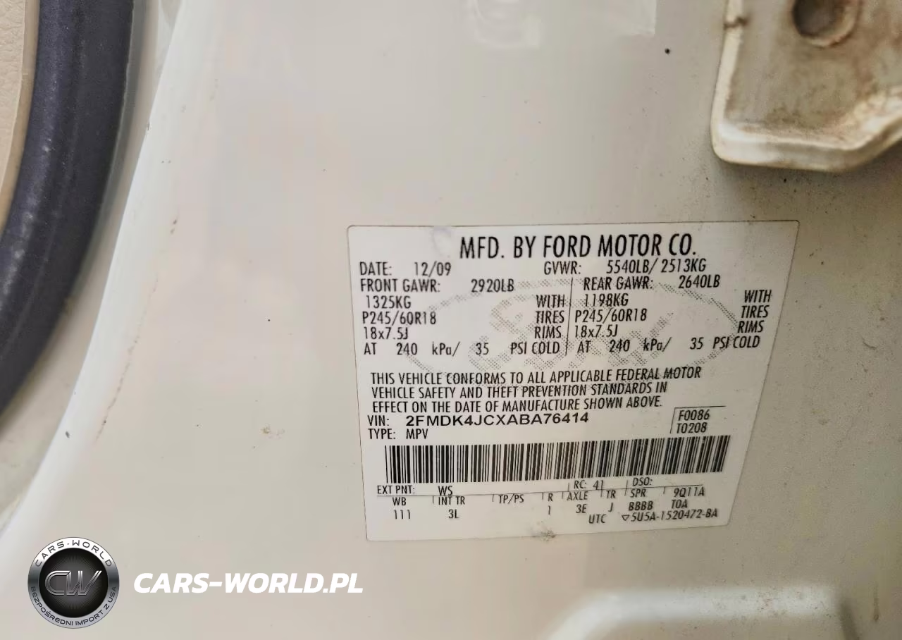 2010 Ford Edge Sel VIN:2FMDK4JCXABA76414 - 13