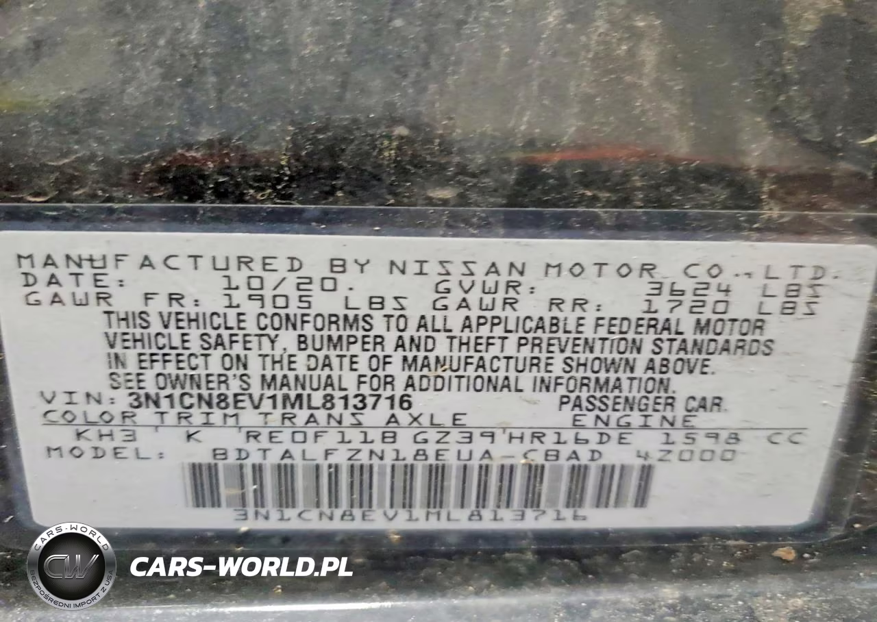 2021 Nissan Versa Sv VIN:3N1CN8EV1ML813716 - 12
