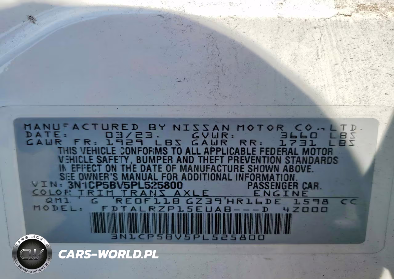 2023 Nissan Kicks S VIN:3N1CP5BV5PL525800 - 12