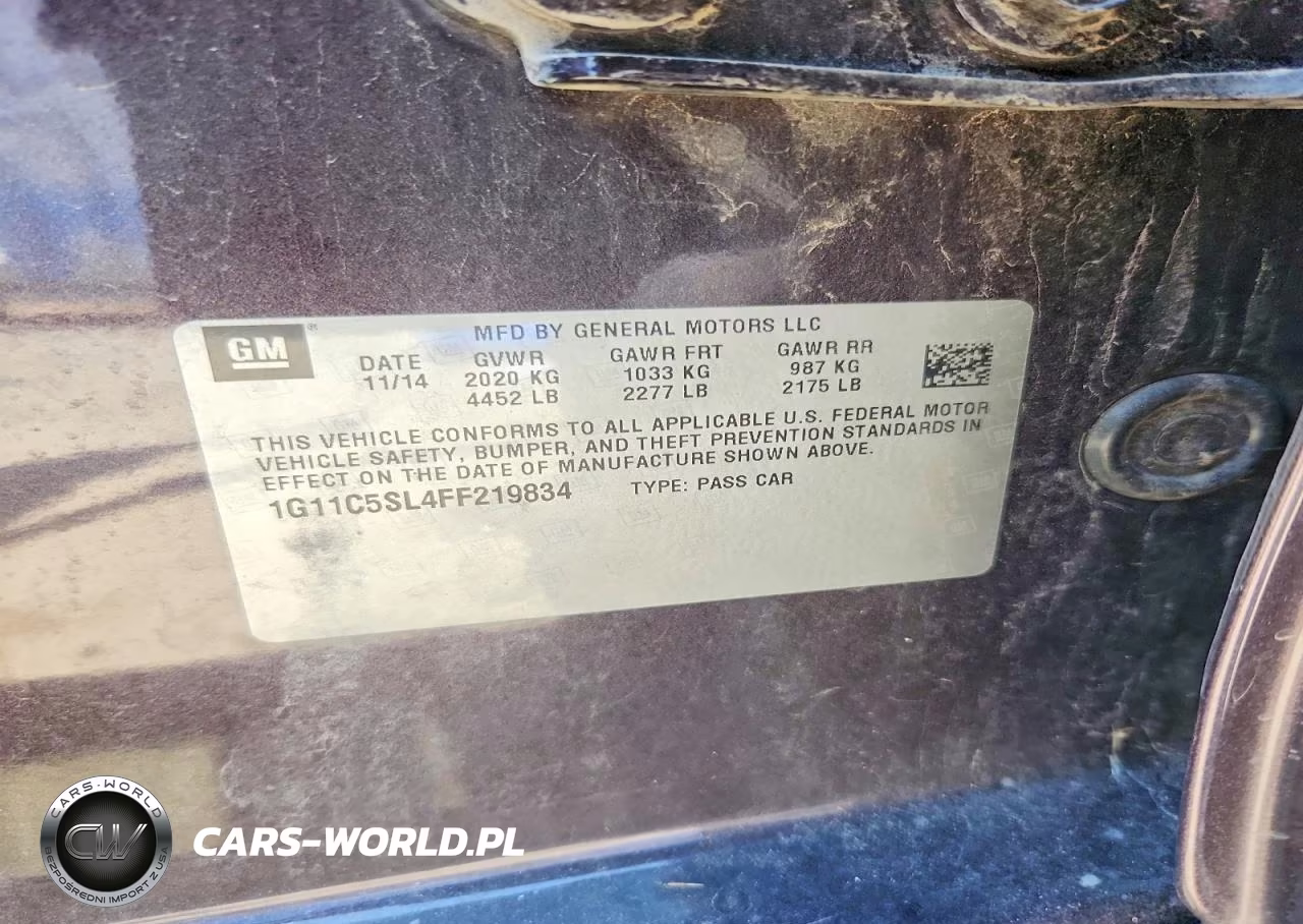 2015 Chevrolet Malibu 1Lt VIN:1G11C5SL4FF219834 - 12
