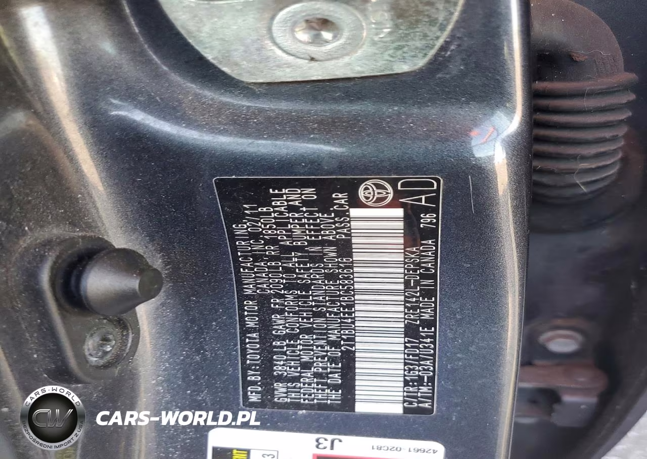 2011 Toyota Corolla S VIN:2T1BU4EE1BC583616 - 12