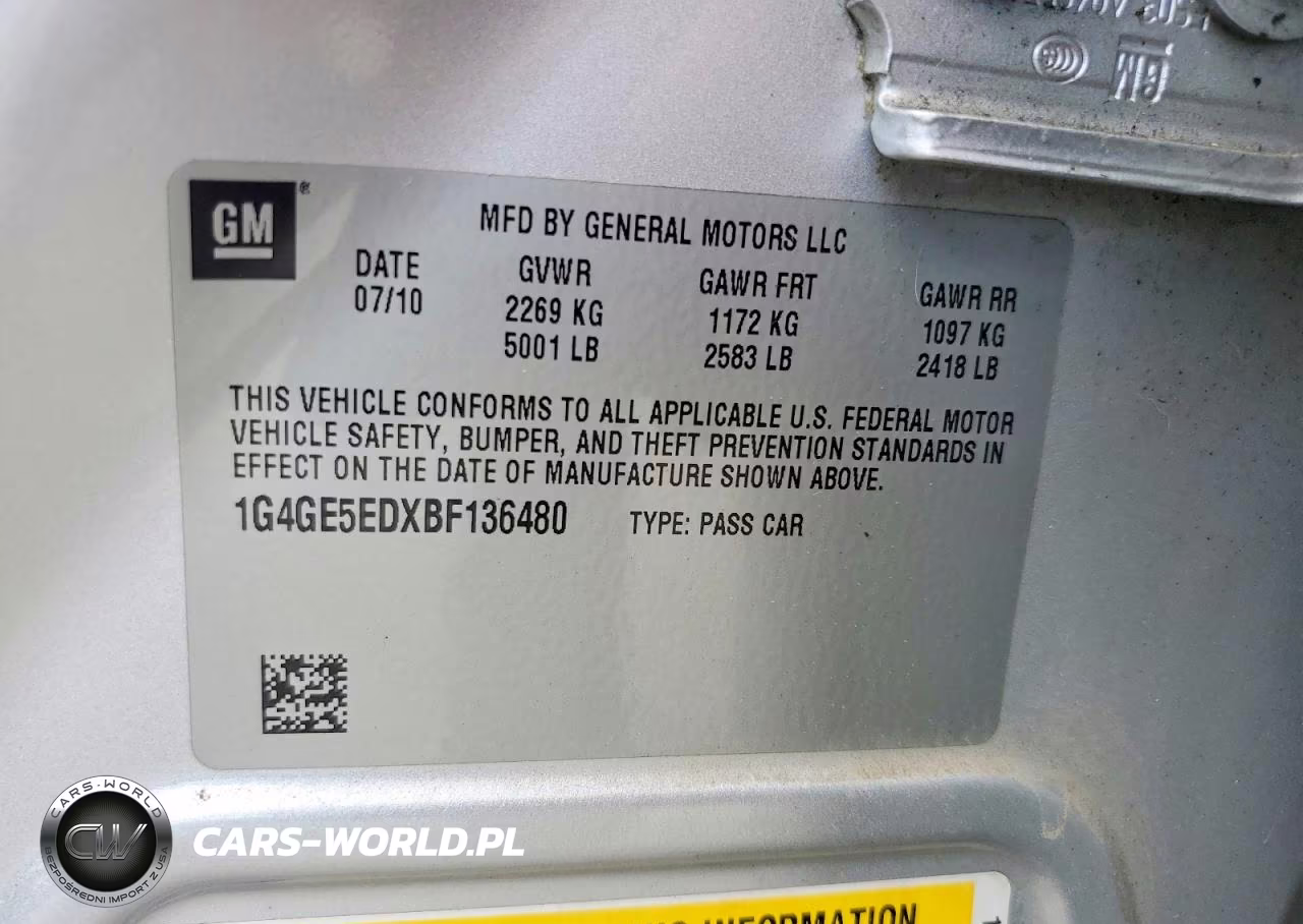 2011 Buick Lacrosse Cxs VIN:1G4GE5EDXBF136480 - 12