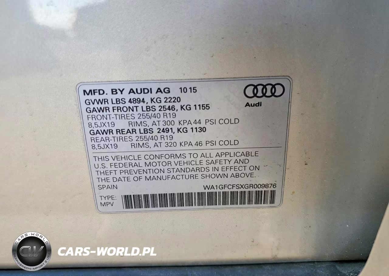 2016 Audi Q3 Prestige VIN:WA1GFCFSXGR009876 - 13