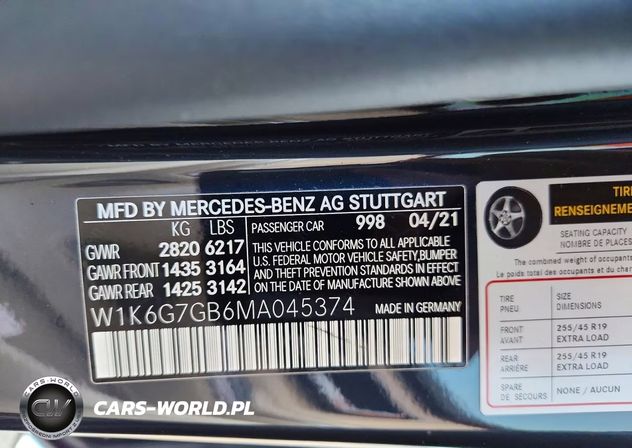 2021 Mercedes-Benz S 580 4Matic VIN:W1K6G7GB6MA045374 - 12