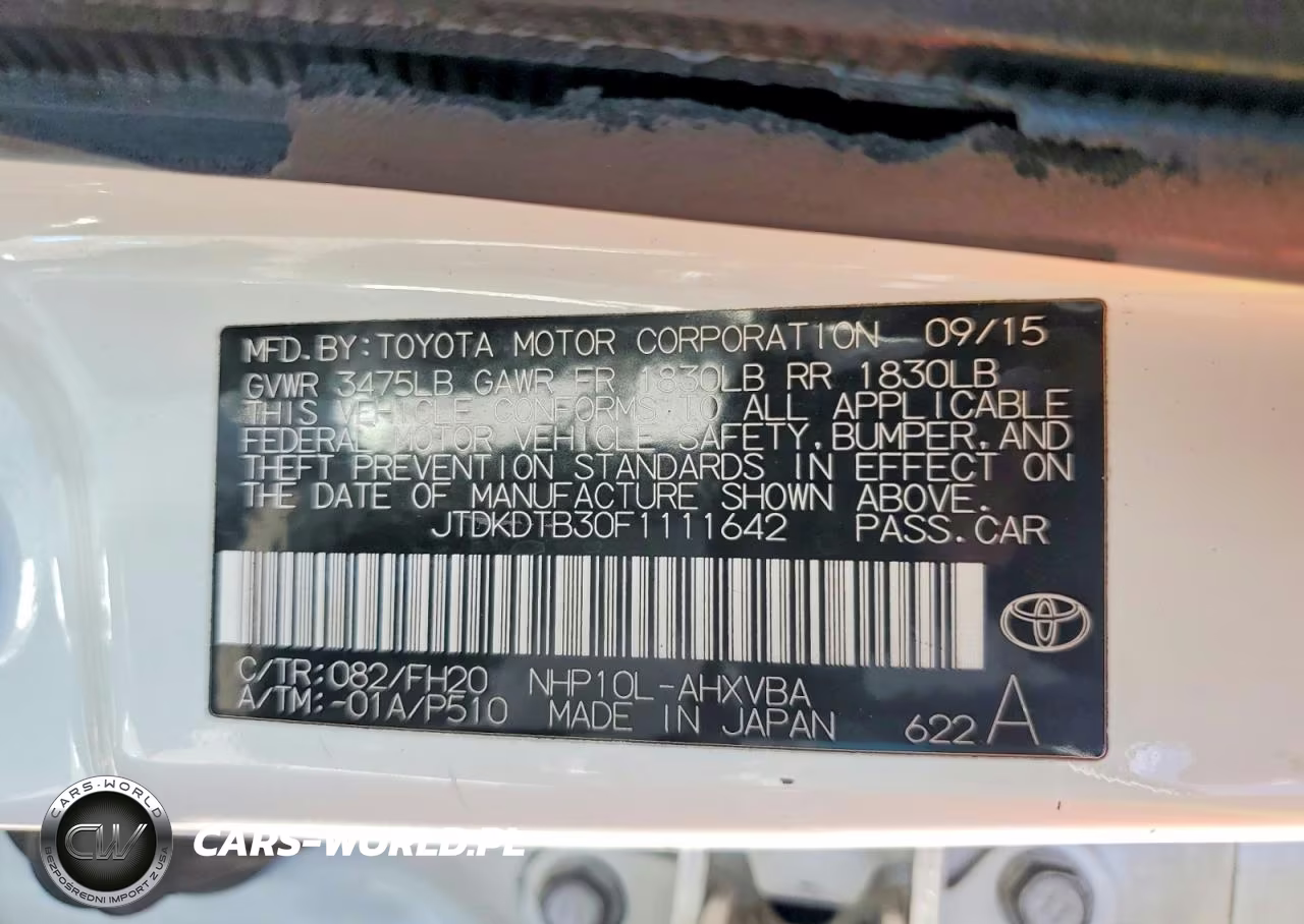 2015 Toyota Prius C One VIN:JTDKDTB30F1111642 - 12