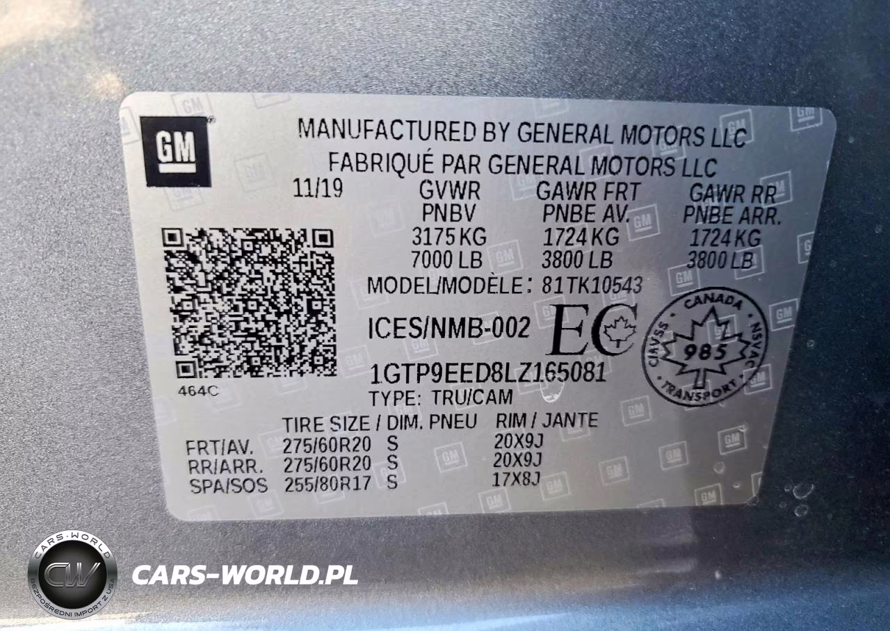 2020 GMC Sierra K1500 At4 VIN:1GTP9EED8LZ165081 - 12